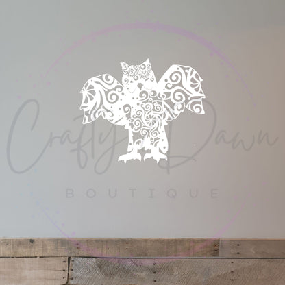 Owl Mandala Decal 2