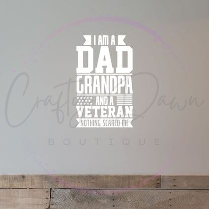 Dad Grandpa Veteran Decal