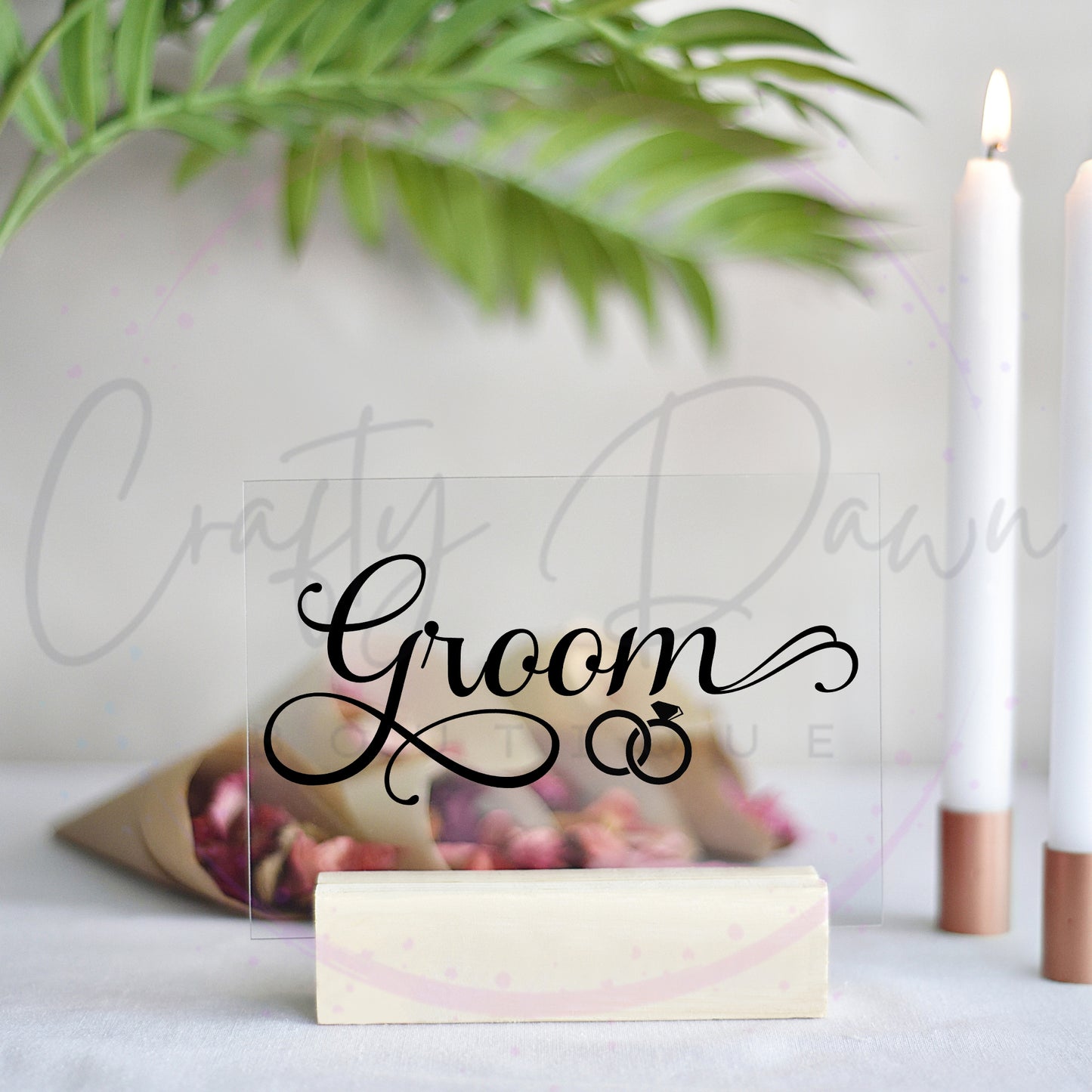 Groom Acrylic Sign