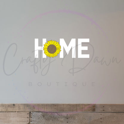 Home Sunflower Decal