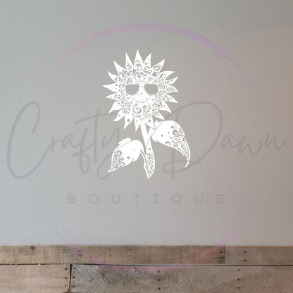 Cool Sunflower Mandala Decal