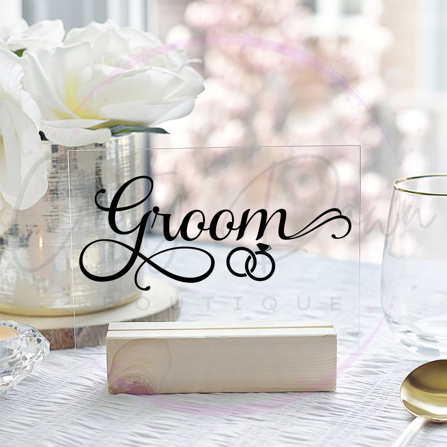 Groom Acrylic Sign