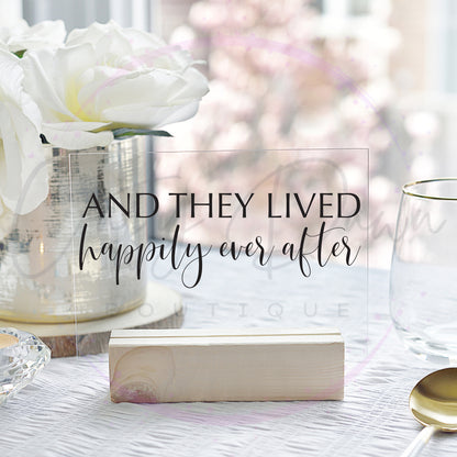 Happily Ever After Acrylic Sign