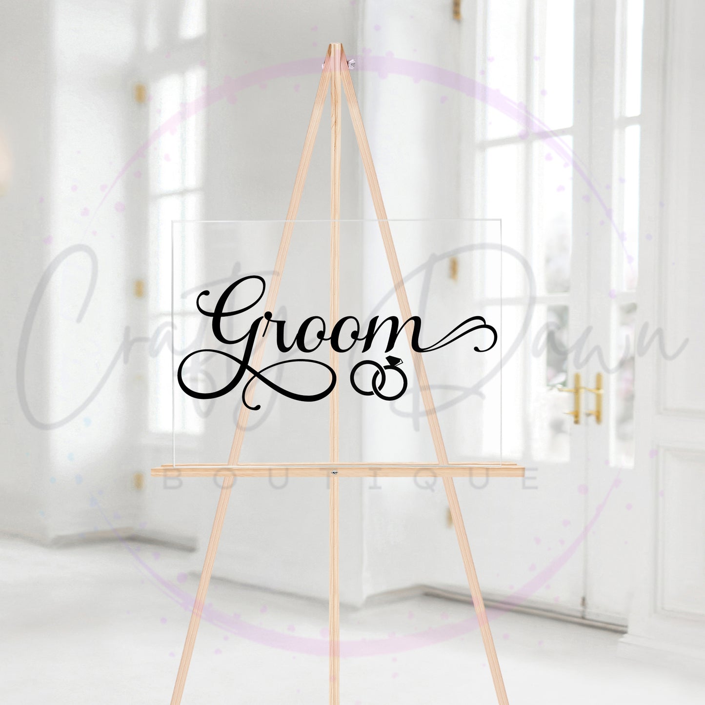 Groom Acrylic Sign