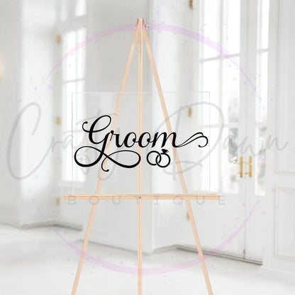 Groom Acrylic Sign