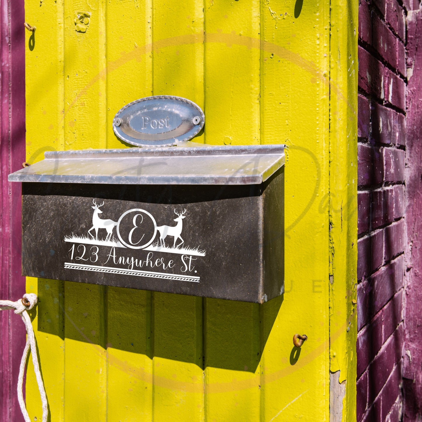 Deer Mailbox Decal