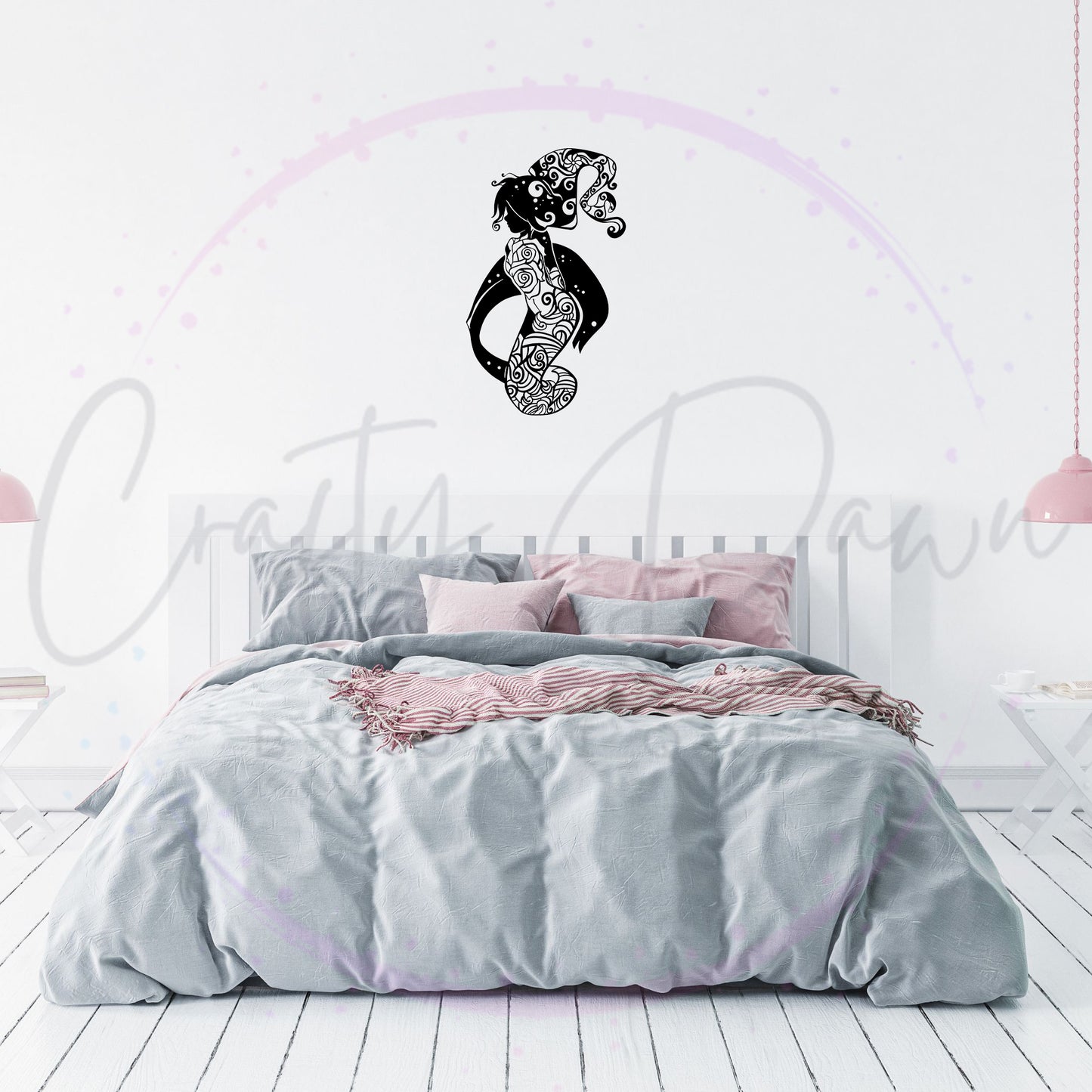 Rose Mermaid Decal