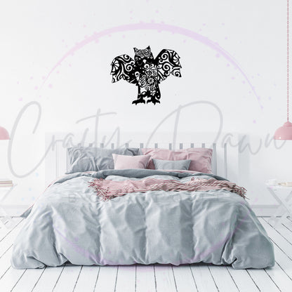 Owl Mandala Decal 2
