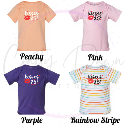 Kisses 25 Cents Infant One Piece