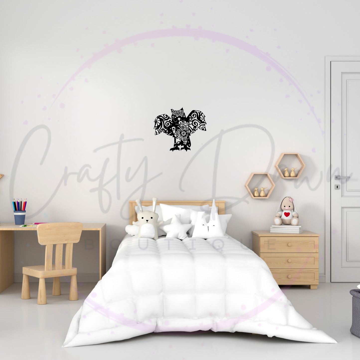 Owl Mandala Decal 2