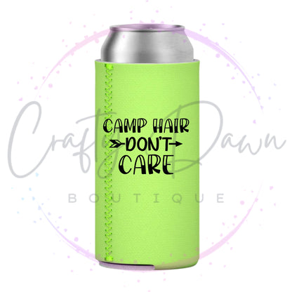 Camp Hair Don't Care Can Cooler