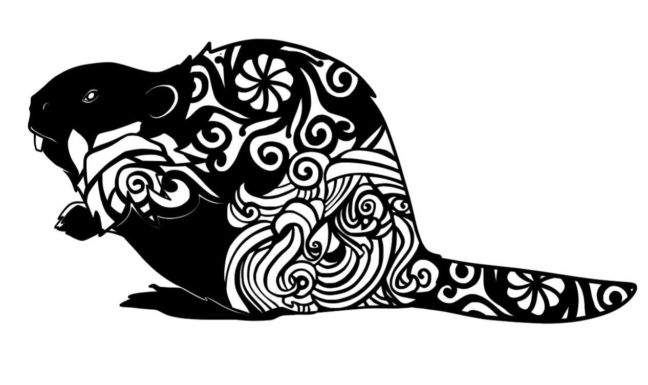 Beaver Mandala Decal