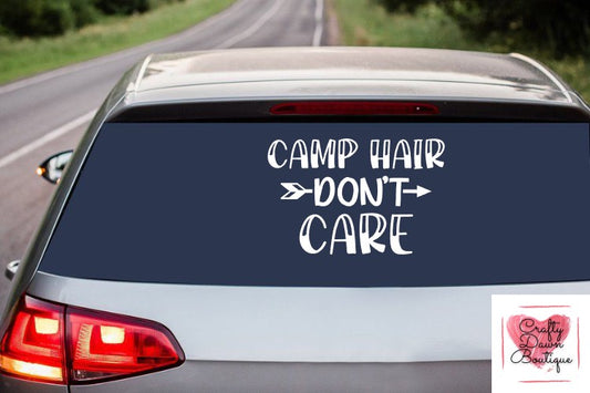 Camp Hair Don't Care Decal