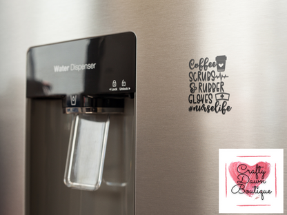 Coffee Scrubs & Rubber Gloves Decal